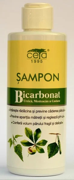 Sampon cu bicarbonat, urzica, mesteacan si castane, 200 ml-CETA.00089