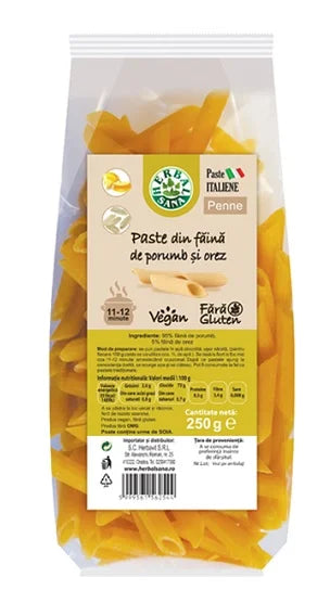Paste Penne cu Faina de Porumb & Orez, 250 g-HERB.01508