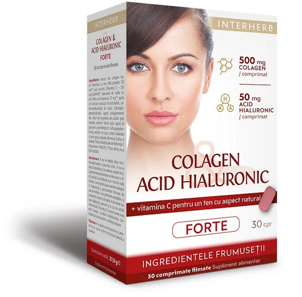 Colagen & Acid Hialuronic Forte, 30 comprimate-INTE.00137