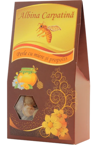 Perle cu miere si propolis 100 gr (Albina Carpatina)-APPG.00032