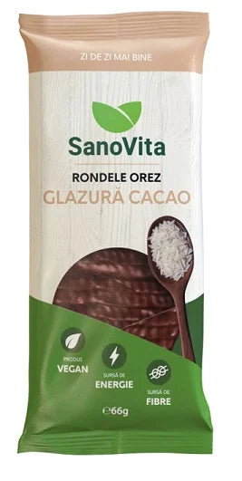Rondele de orez cu glazura cacao, 66 gr-SANO.00261