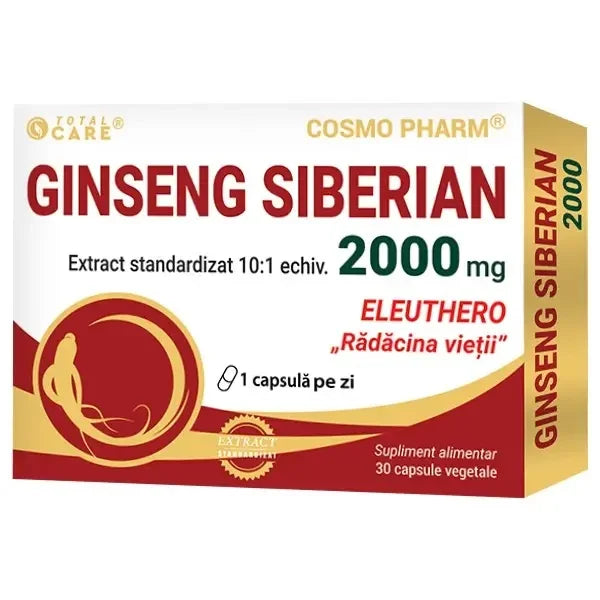Ginseng Siberian 2000 mg 30 cps vegetale-COSM.00121