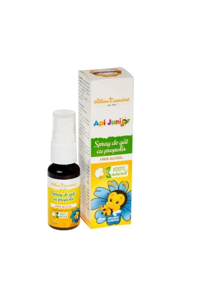 API Junior spray pentru gat cu propolis, fara alcool 20 ml-APPG.00074