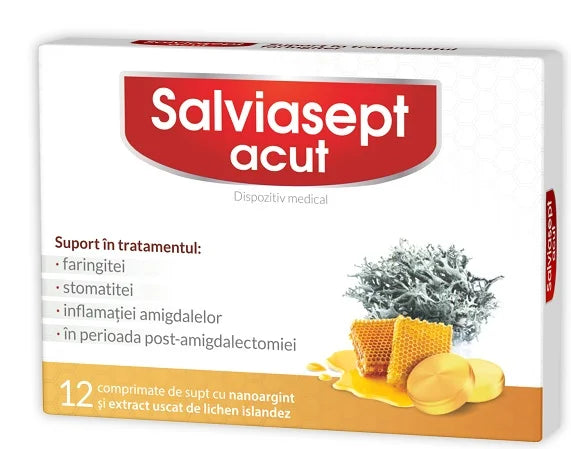 Salviasept Acut, 12 comprimate-ZDRO.00536