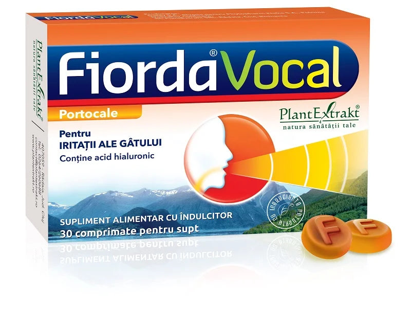 Fiorda Vocal Portocale, 30 comprimate de supt-PLAX.00250