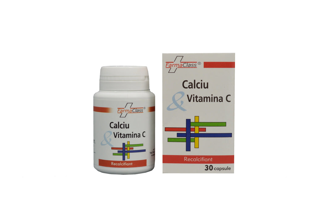 Calciu & Vitamina C, 30 capsule-FARM.00007