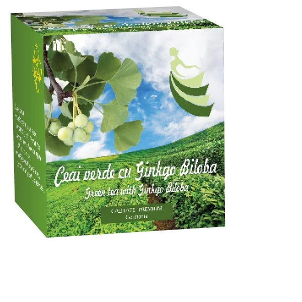 Ceai verde cu ginkgo biloba, 2 grame x 20 doze-BISN.00047