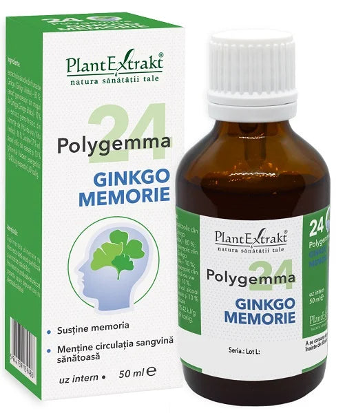 Polygemma 24 Ginkgo Memorie, 50 ml-PLAX.00231