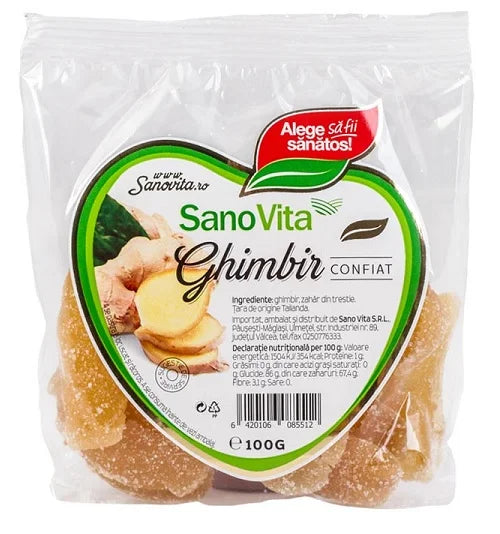 Ghimbir confiat, 100 gr-SANO.00148