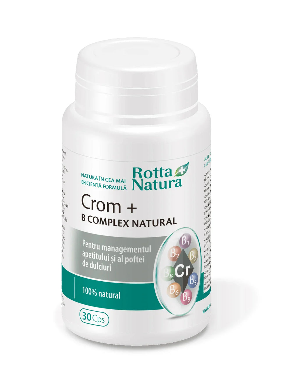 Crom + B Complex natural, 30 cps-ROTT.00157