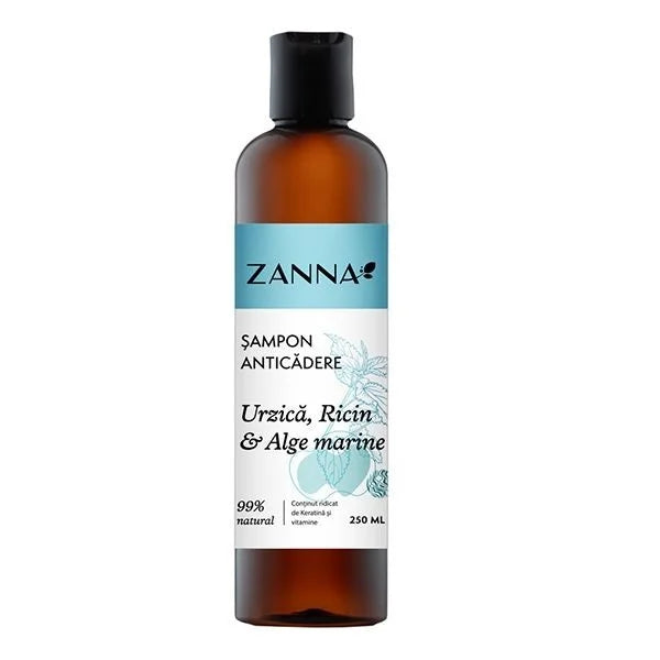 Zanna sampon anti-cadere, cu urzica, ricin si alge, 250 ml-SMAR.00056