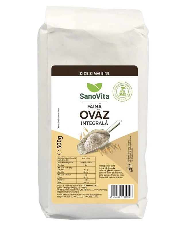 Faina integrala de ovaz, 500 gr-SANO.00012