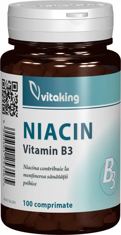 Vitamina B3 (niacina) 100 mg, 100 comprimate-VITA.00153