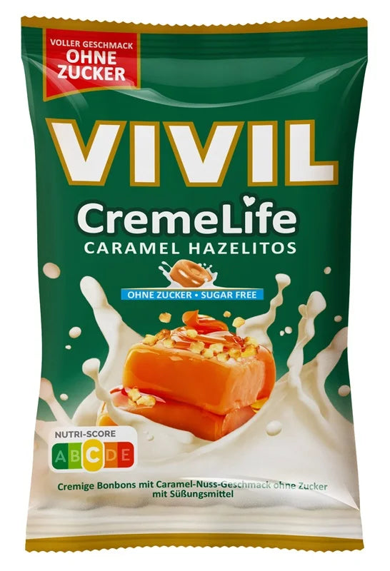 Creme Life caramel cu alune, fara zahar Vivil, 90 gr-VIVI.00078