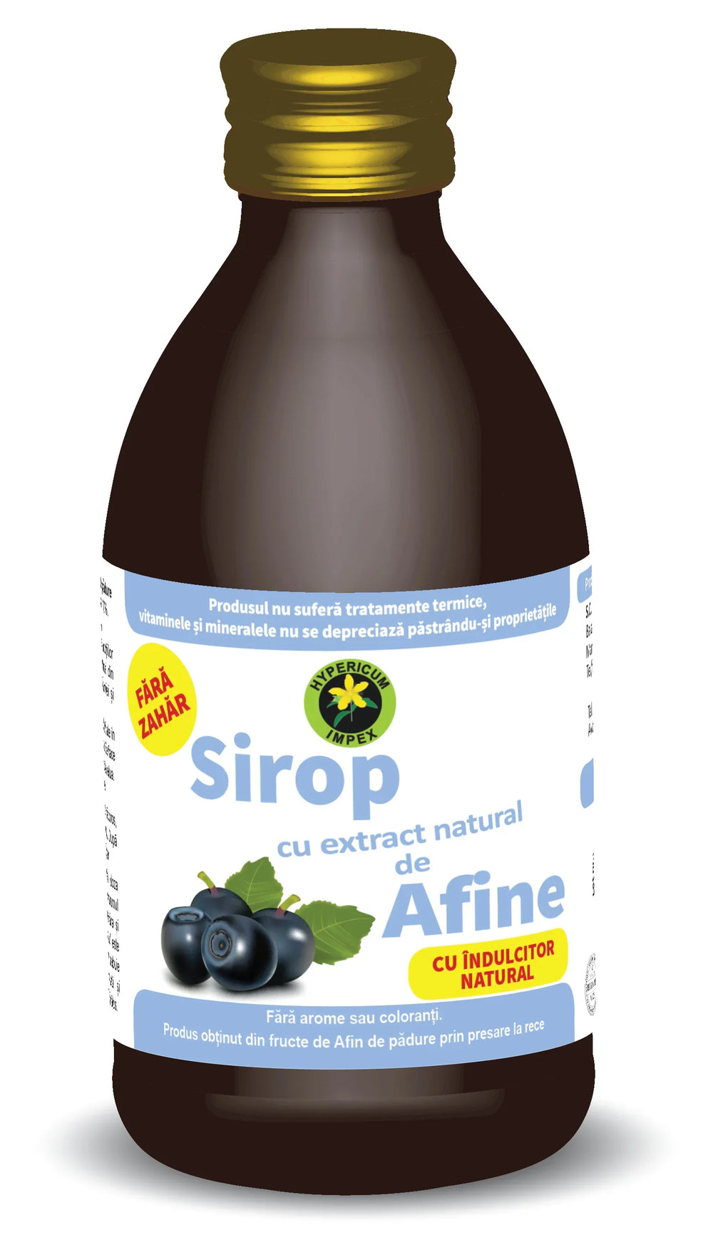 Sirop de Afine Fara Zahar, 250 ml (Sticla)-HYPE.00281