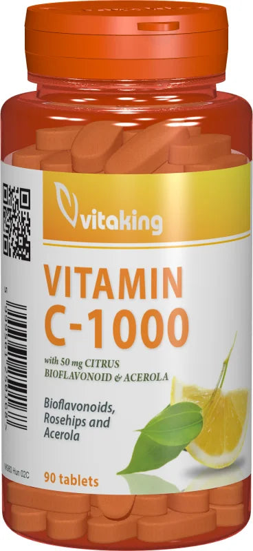 Vitamina C 1000 mg cu bioflavonoizi, 90 comprimate-VITA.00025