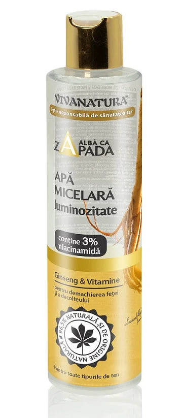 Apa micelara pentru luminozitate, cu ginseng si vitamine, 250 ml-VIVA.00090