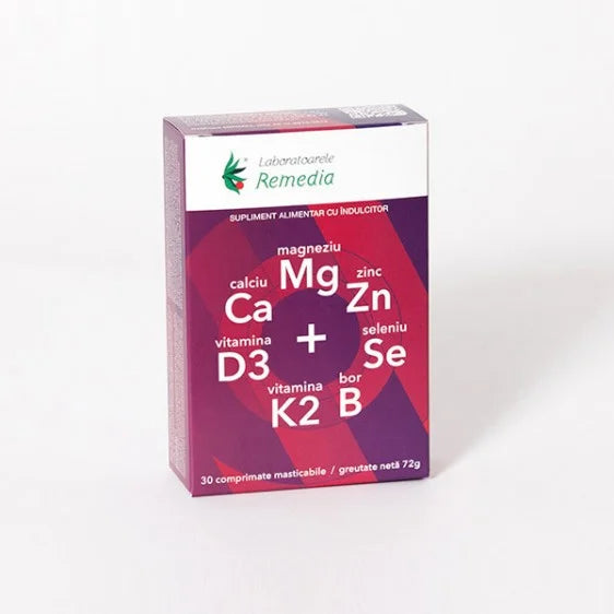 Ca + Mg + Zn + Vitamina D3 + Seleniu, 30 cpr-REME.00167