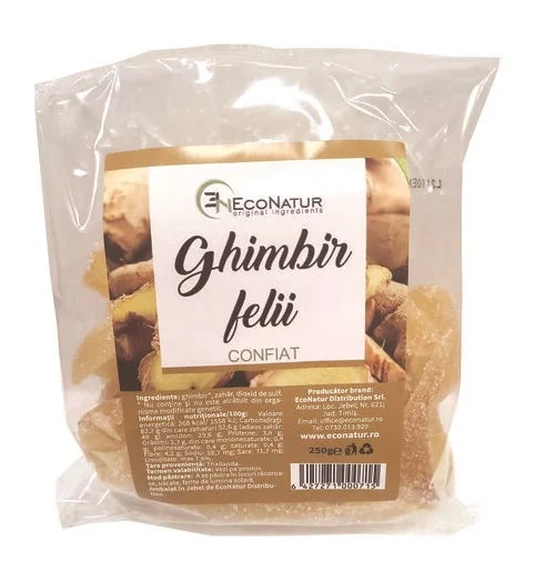 Ghimbir Felii Confiat 250 gr-ECON.00022
