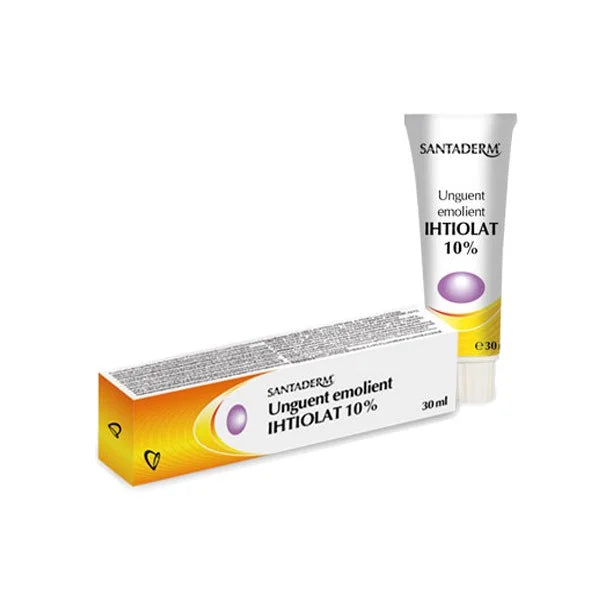 Unguent emolient ihtiolat 10%, 30 ml, Santaderm-VITA.00139
