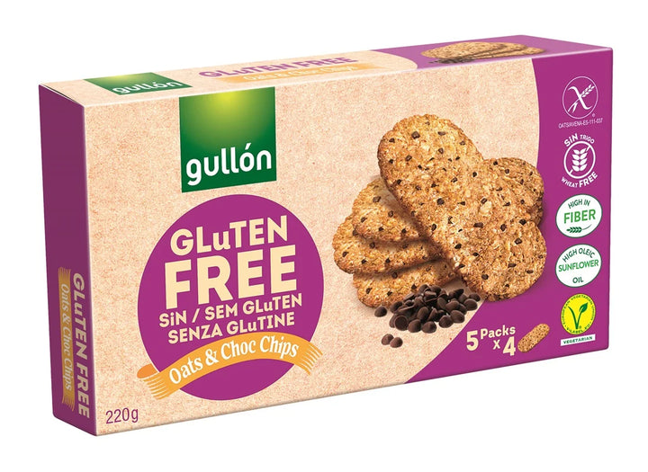 Biscuiti cu ovaz si bucati de ciocolata (fara gluten), 220 g-GULL.00048