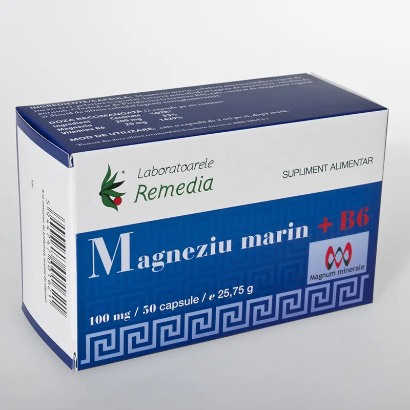 Magneziu marin + B6 100 mg, 50 cps-REME.00071