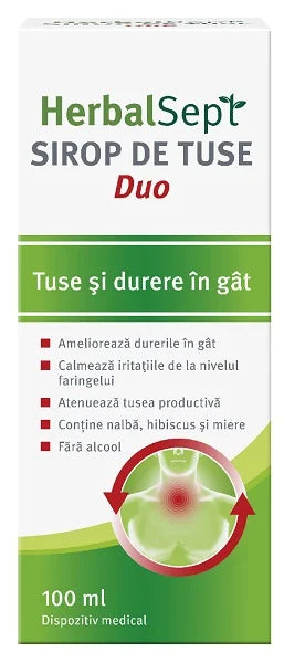 Herbalsept Duo, sirop de tuse, 100 ml-ZDRO.00559