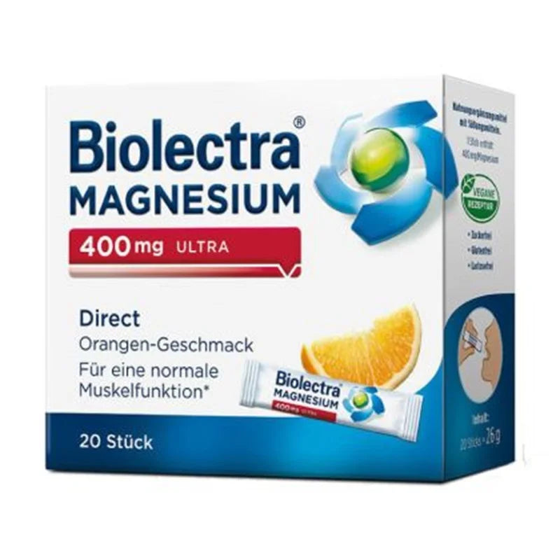 Biolectra Magnesium 400 mg Ultra (aroma portocala), 20 dz-VDRA.00012