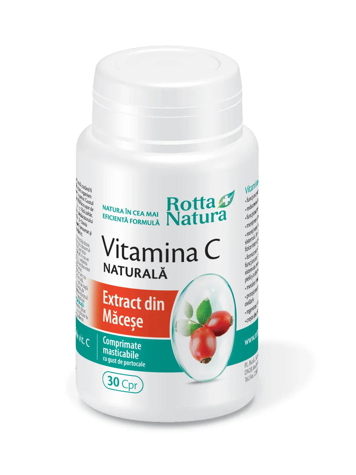 Vitamina C naturala, 30 cpr masticabile-ROTT.00188