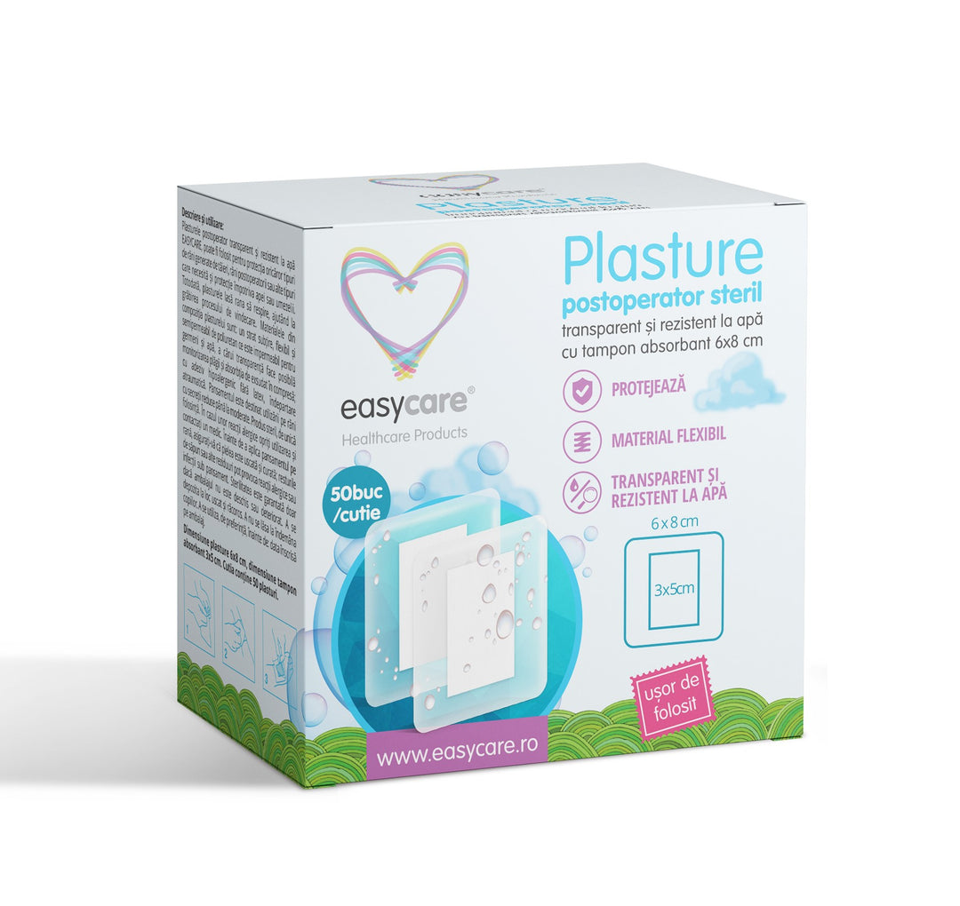 Pansament adeziv steril 6cmx8cm - Easy Care