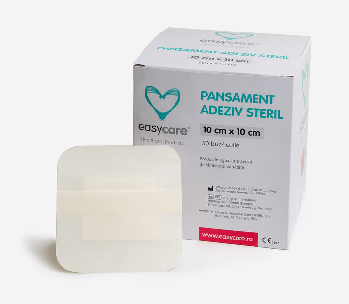 Pansament adeziv steril 10 cm x 10 cm-EASY.00019