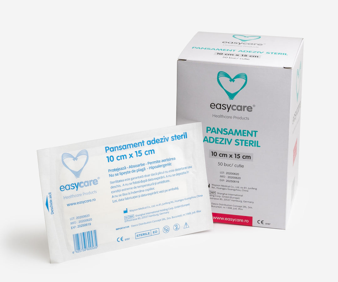Pansament adeziv steril 10cmx15cm - Easy Care