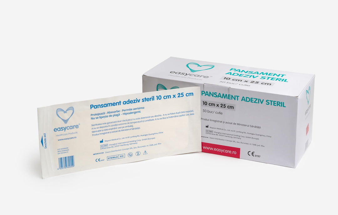 Pansament adeziv steril 10cmx25cm - Easy Care
