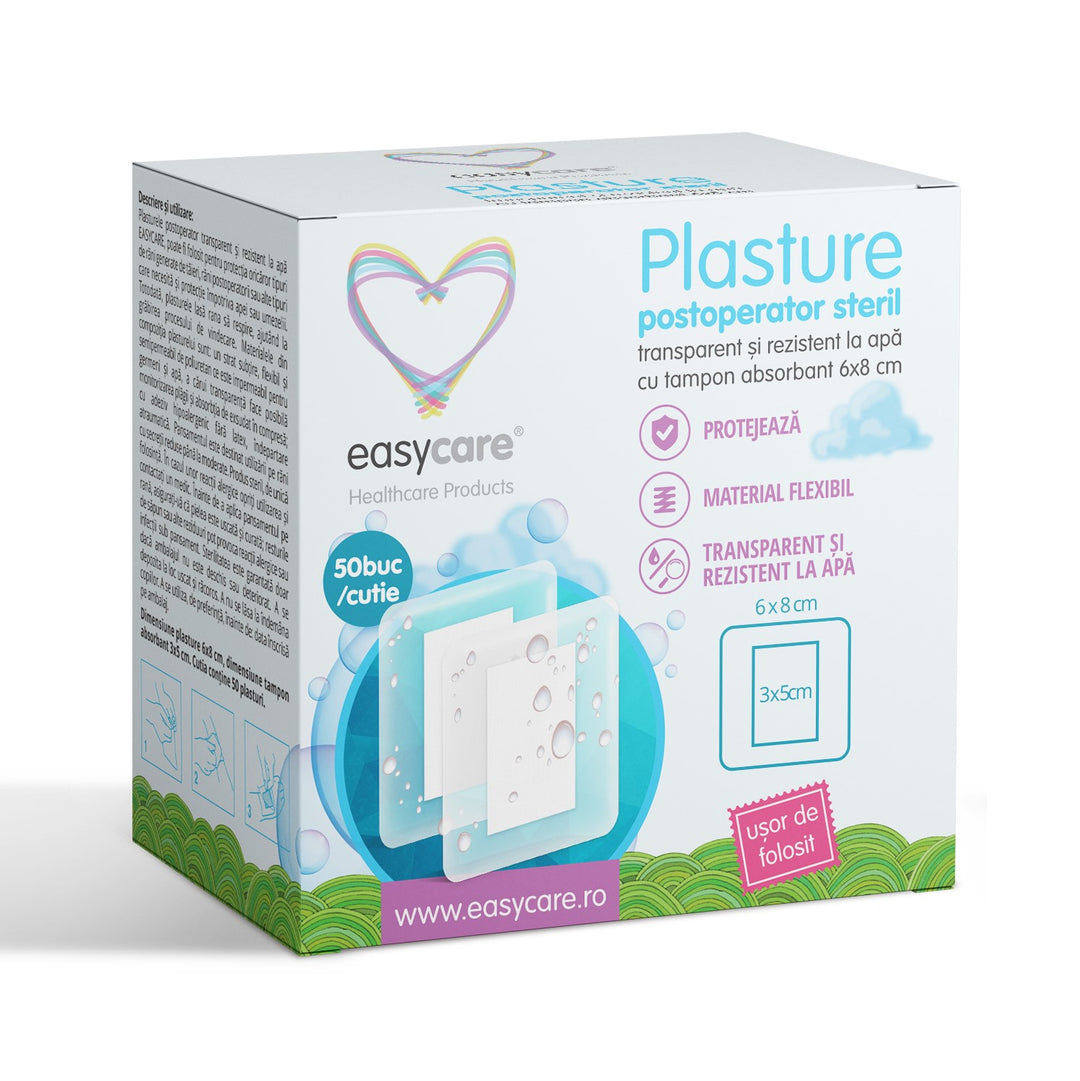 Plasture postoperator steril 6x8cm - Easy Care