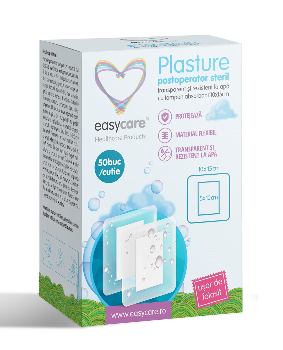 Plasture postoperator steril 10 x 15 cm-EASY.00096