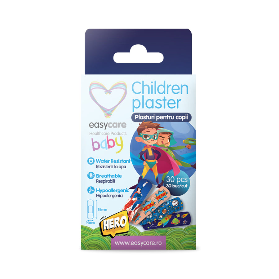 Plasturi pentru copii Hero 56 x 19 mm, 30 buc/cut-EASY.00103