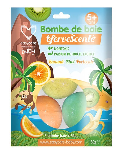 Bombe de baie eff copii fructe exotice 3buc/punga - Easy Care Baby
