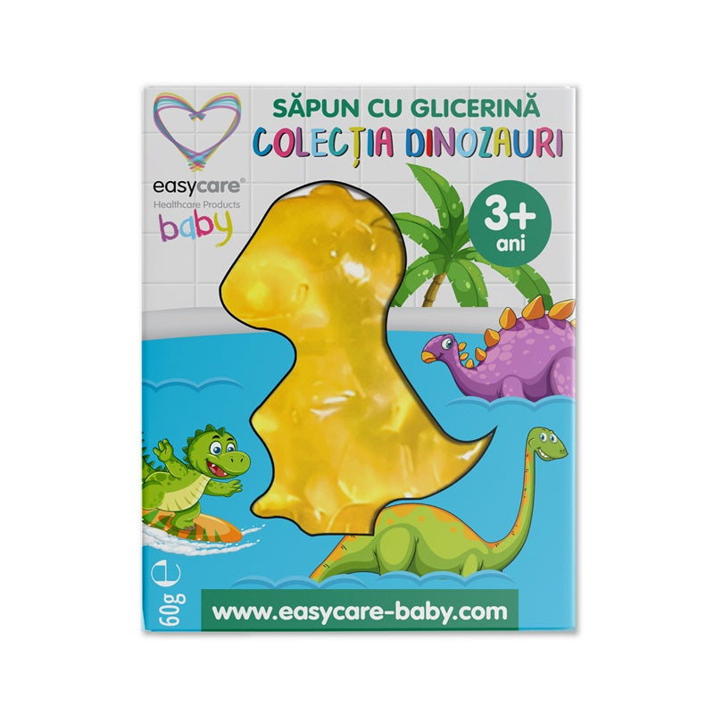 Săpun cu glicerină pentru copii Dinozauri, 60g - Easy Care Baby