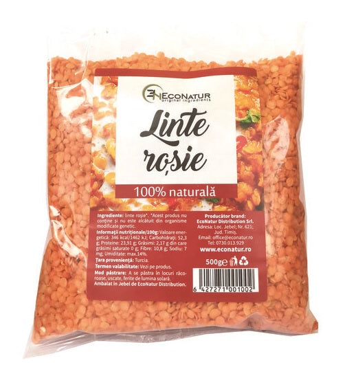 Linte rosie 500gr - Eco Natur
