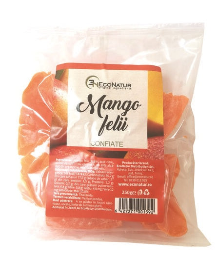 Mango felii confiate 250gr - Eco Natur