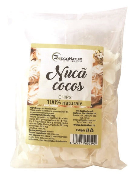 Nuca cocos chips 150gr - Eco Natur