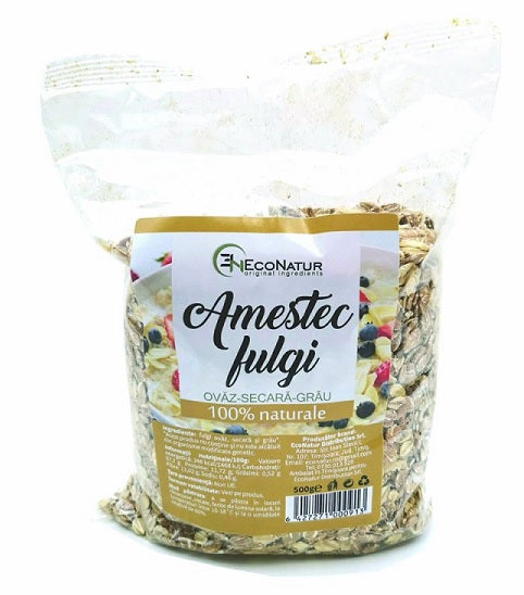 Amestec fulgi ovaz secara grau 500gr - Eco Natur