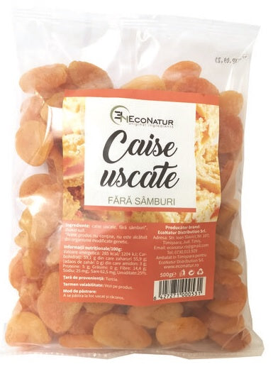 Caise uscate fara samburi 500gr - Eco Natur