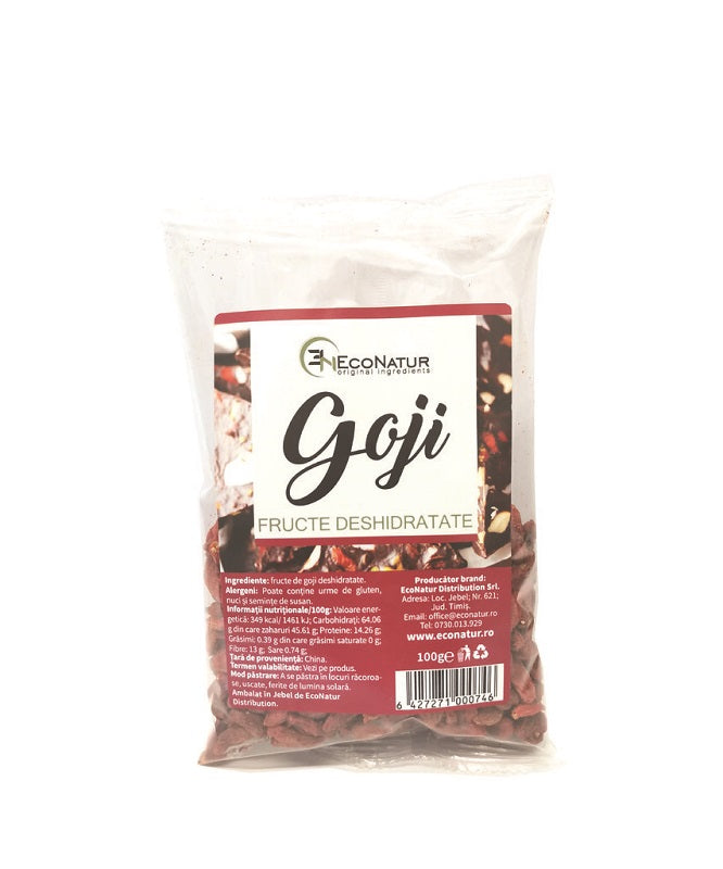 Goji fructe deshidratate 100gr - Eco Natur