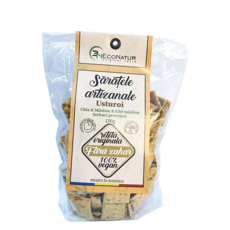 Saratele artizanale usturoi chia fara zahar 150gr - Eco Natur
