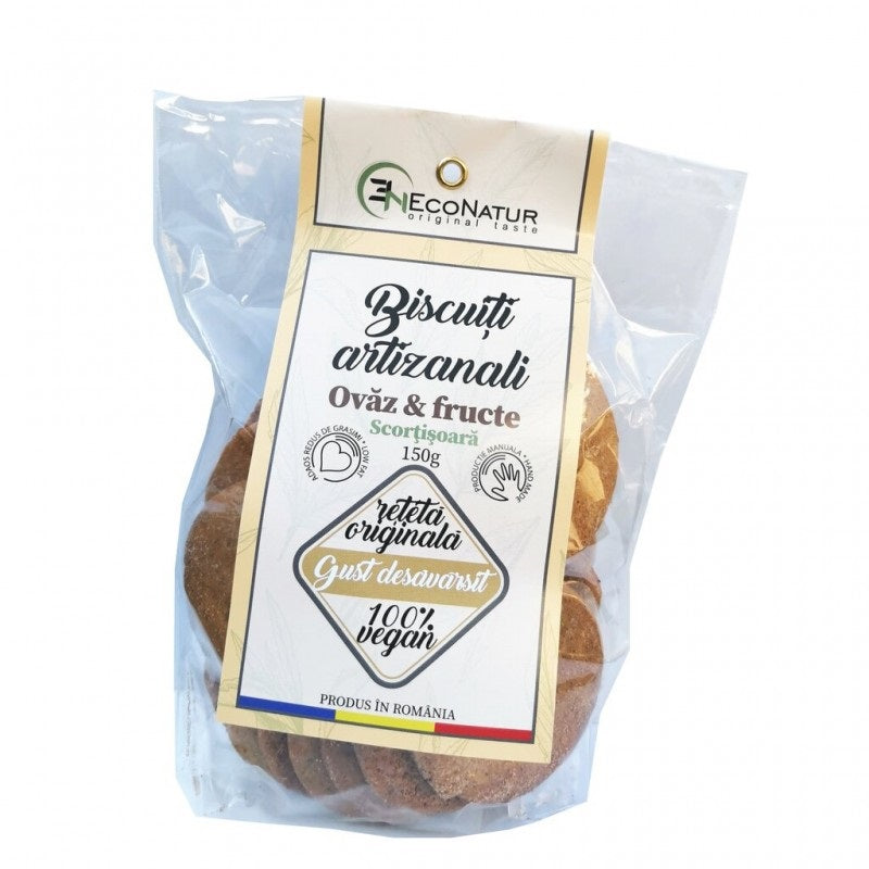 Biscuiti artizanali ovaz fructe scortisoara 150gr - Eco Natur
