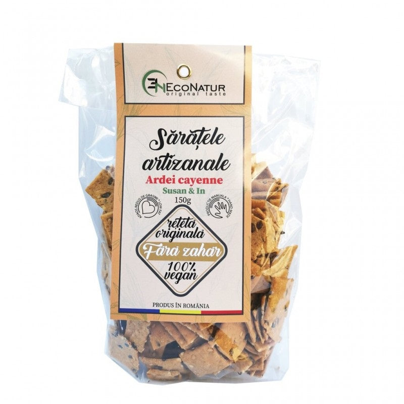 Saratele artizanale ardei cayenne fara zahar 150gr - Eco Natur