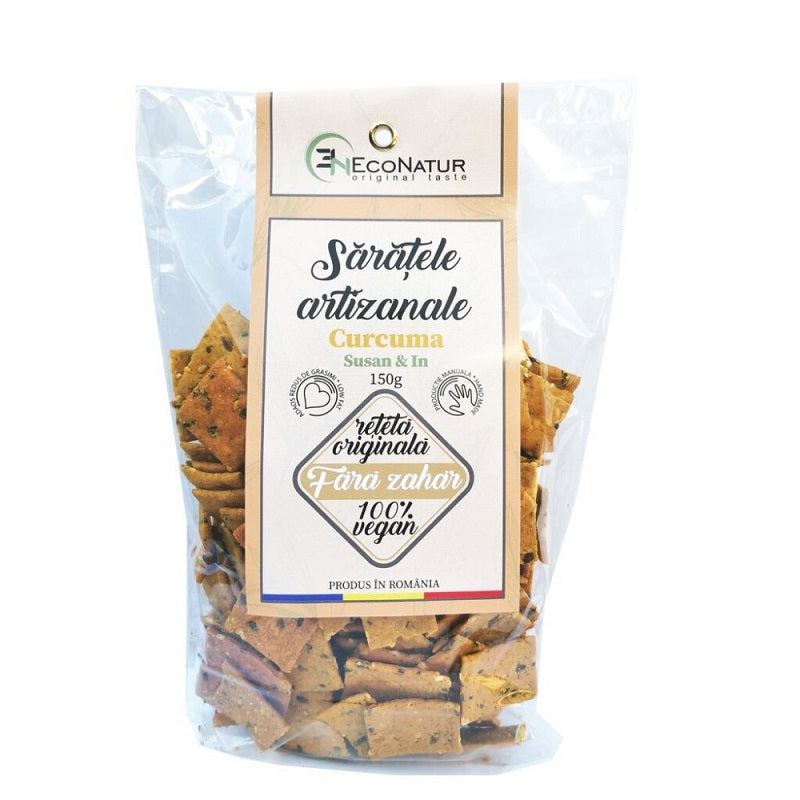 Saratele artizanale curcuma fara zahar 150gr - Eco Natur