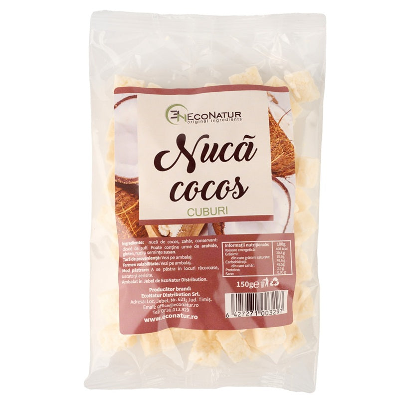 Nuca cocos cuburi 150gr - Eco Natur