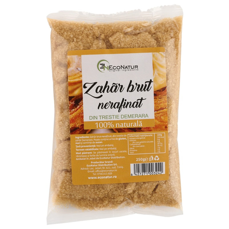 Zahar brut nerafinat trestie demerara 250gr - Eco Natur